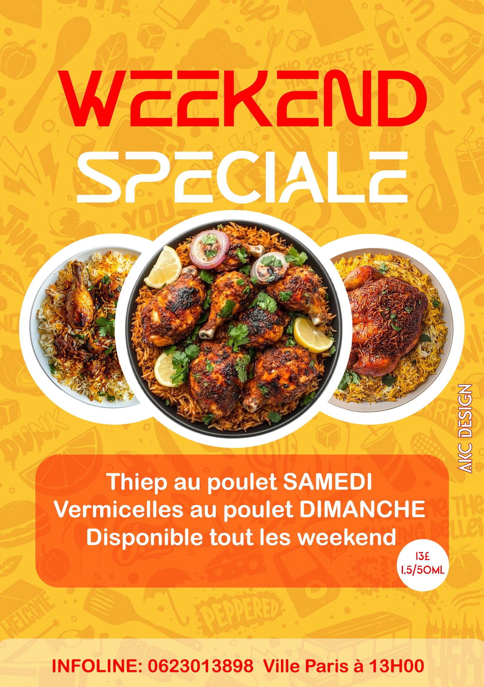 Creation graphique pour Flyer restauration par Golden Design