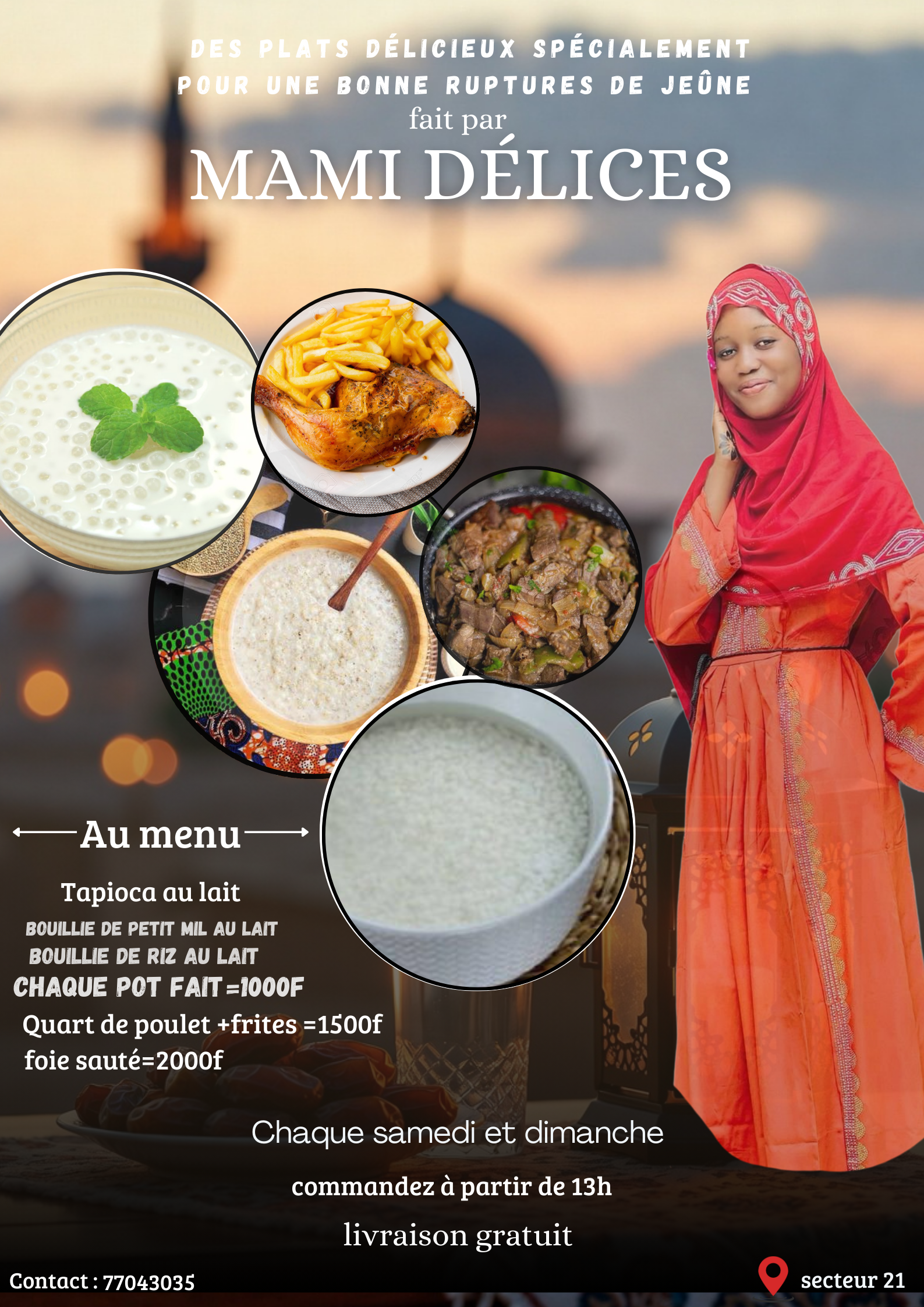 Affiche commercial pour la vente de nourriture