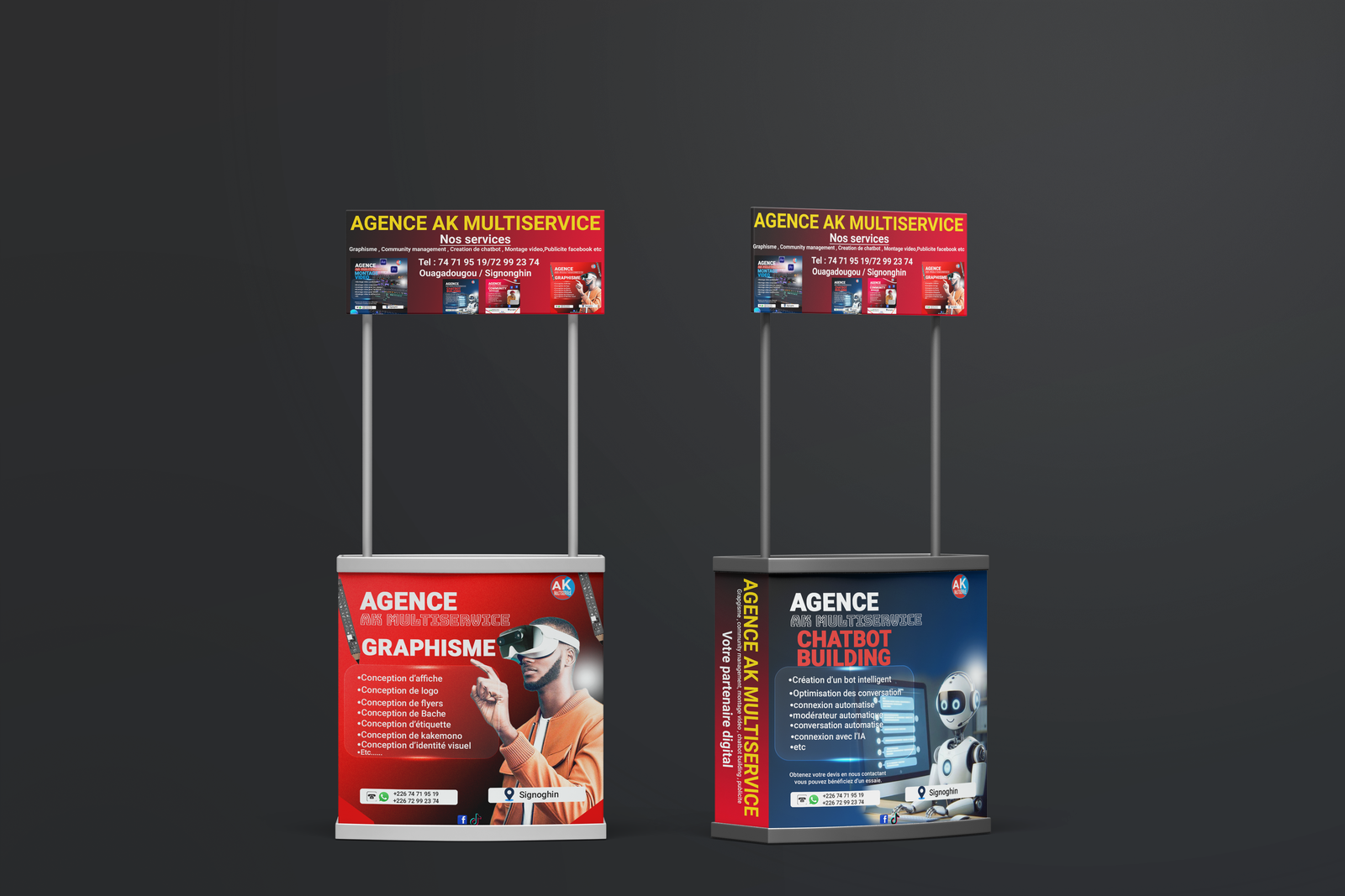 Creation graphique pour Stand pour les entreprises par Golden Design