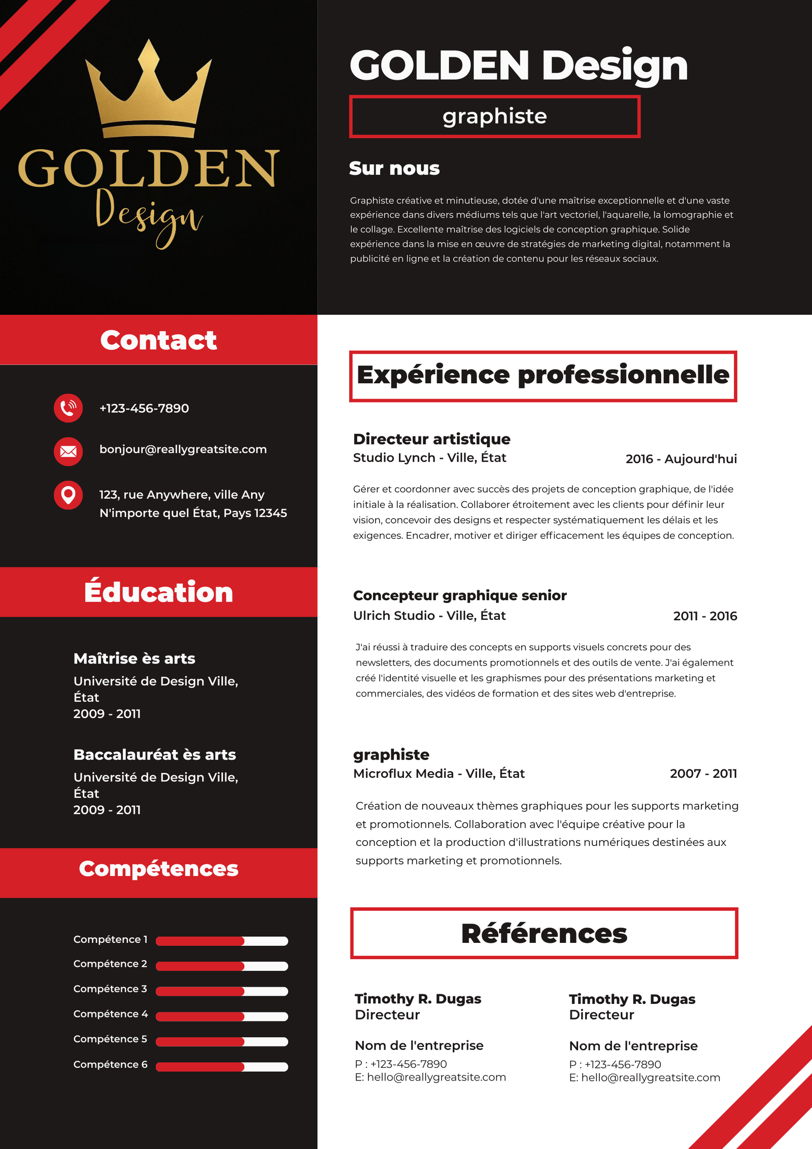 Design de carriere pour CV Vanguard Graphique par Golden Design