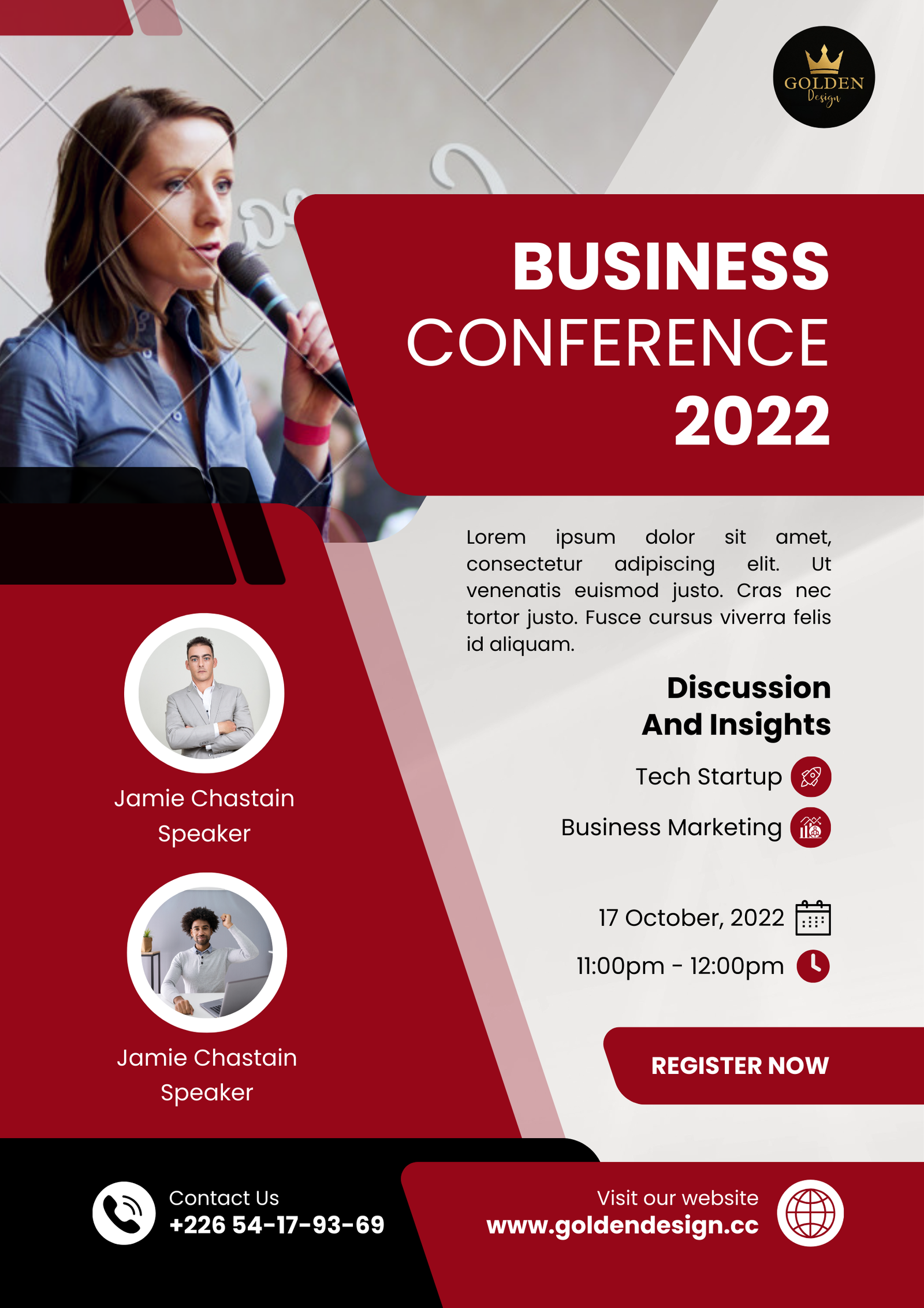 Creation graphique pour Affiche Événementielle : "Convergence Élite" par Golden Design