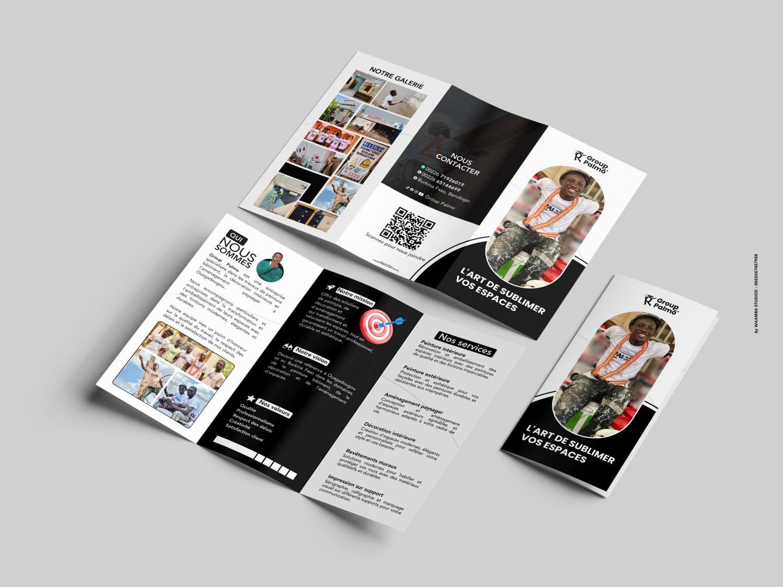 Creation de brochure pour Dépliant à trois volet format A4 par Golden Design