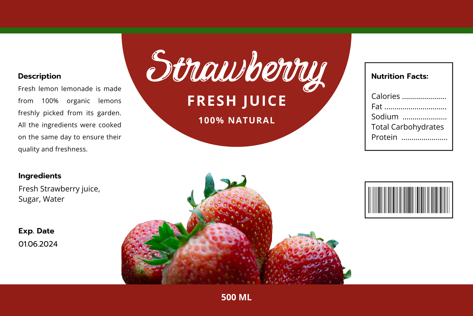 Creation graphique pour Étiquette de Boisson : "Essence de Fruit" par Golden Design